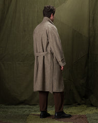 De Bonne Facture Grandad Coat - Undyed Herringbone - Standard & Strange