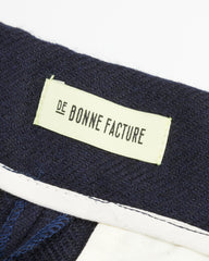 De Bonne Facture Lounge Trousers - Navy Lambswool Twill - Standard & Strange