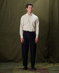 De Bonne Facture Lounge Trousers - Navy Lambswool Twill - Standard & Strange