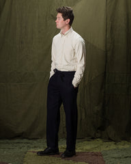 De Bonne Facture Lounge Trousers - Navy Lambswool Twill - Standard & Strange