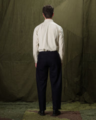 De Bonne Facture Lounge Trousers - Navy Lambswool Twill - Standard & Strange