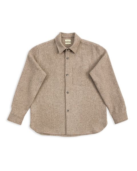 De Bonne Facture One Pocket Overshirt - Undyed Rustic Wool - Standard & Strange