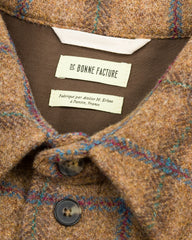 De Bonne Facture Overshirt - Gold Check Brushed Wool - Standard & Strange