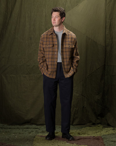 De Bonne Facture Overshirt - Gold Check Brushed Wool - Standard & Strange