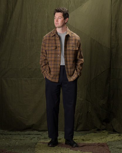 De Bonne Facture Overshirt - Gold Check Brushed Wool - Standard & Strange