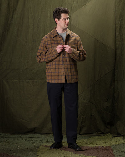 De Bonne Facture Overshirt - Gold Check Brushed Wool - Standard & Strange