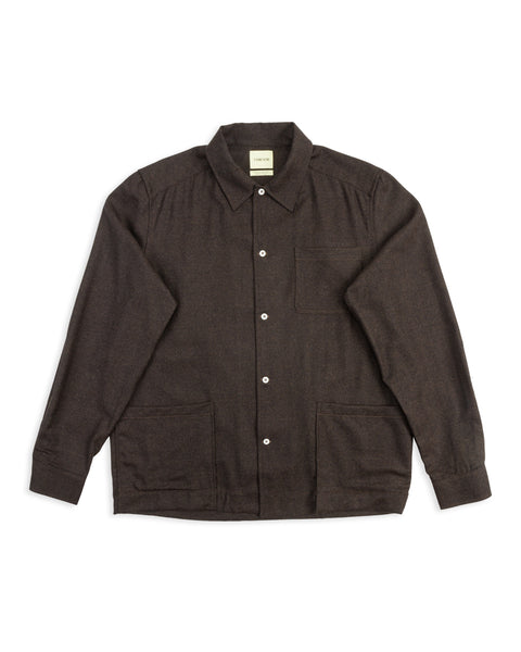 De Bonne Facture Painter Jacket - Bark Brown Flannel - Standard & Strange