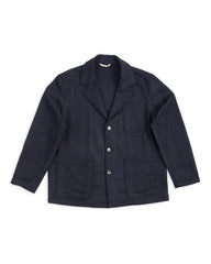 De Bonne Facture Traveler Jacket - Navy Merino Lambswool - Standard & Strange