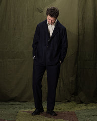 De Bonne Facture Traveler Jacket - Navy Merino Lambswool - Standard & Strange