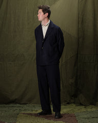 De Bonne Facture Traveler Jacket - Navy Merino Lambswool - Standard & Strange