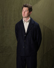 De Bonne Facture Traveler Jacket - Navy Merino Lambswool - Standard & Strange