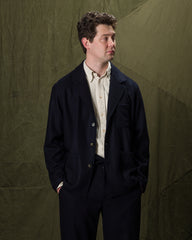 De Bonne Facture Traveler Jacket - Navy Merino Lambswool - Standard & Strange