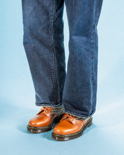 Dr. Martens 1460 Made in England Lace Up Boots - Amber Tan + Harris Tweed - Standard & Strange