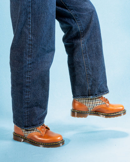 Dr. Martens 1460 Made in England Lace Up Boots - Amber Tan + Harris Tweed - Standard & Strange