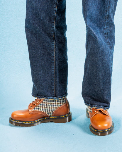 Dr. Martens 1460 Made in England Lace Up Boots - Amber Tan + Harris Tweed - Standard & Strange