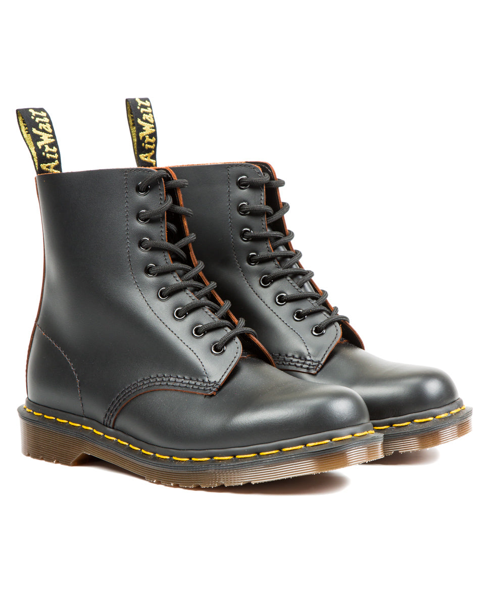 Dr. Martens 1460 Vintage Made in England Lace Up Boots - Black Quilon - Standard & Strange