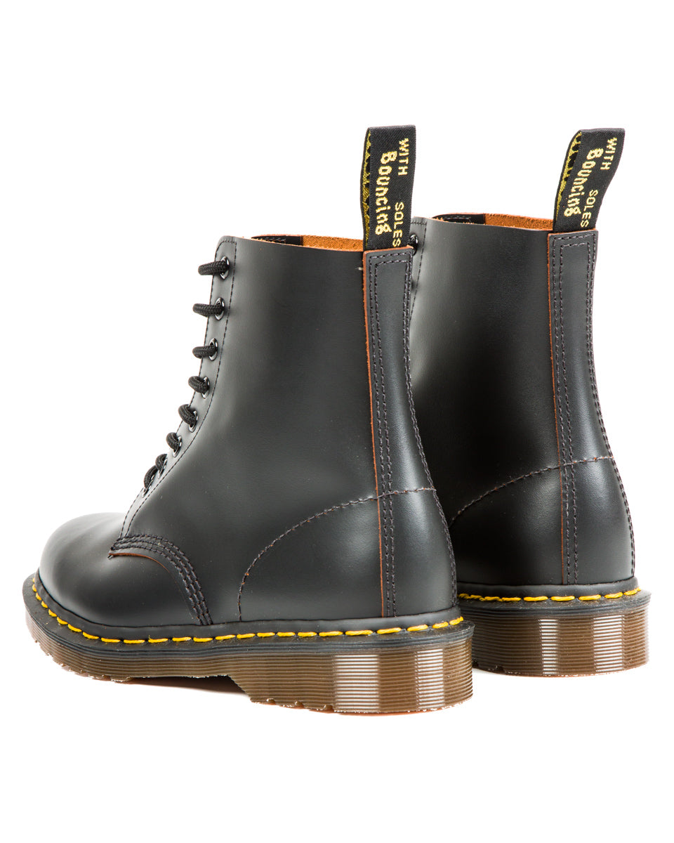 Dr. Martens 1460 Vintage Made in England Lace Up Boots - Black Quilon - Standard & Strange