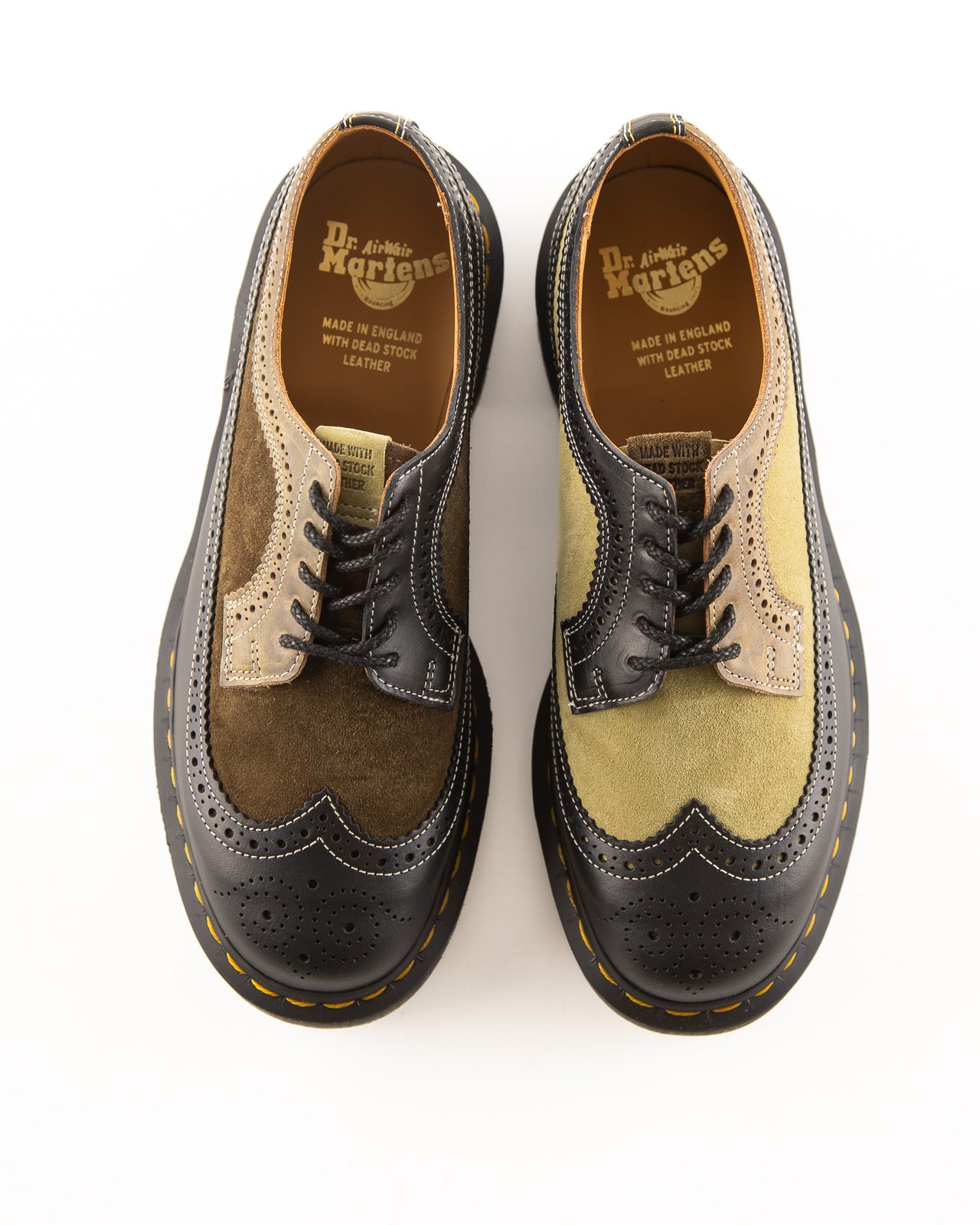 Dr. Martens 3989 Brogue Shoes - Green Multi Leather - Standard & Strange