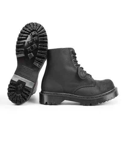 Dr. Martens 1460 Made in England Lace Up Boots - Black Waxy Commander - Standard & Strange