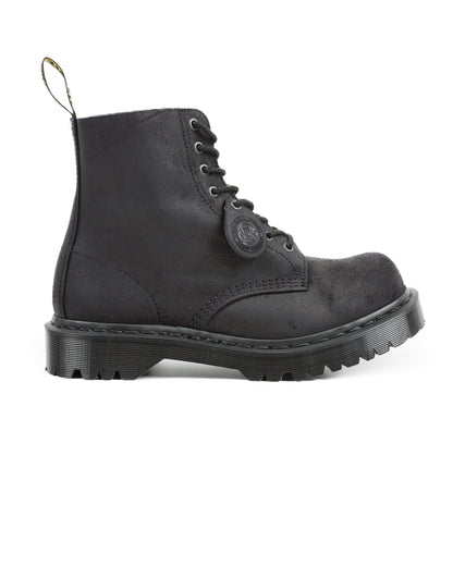 Dr. Martens 1460 Made in England Lace Up Boots - Black Waxy Commander - Standard & Strange