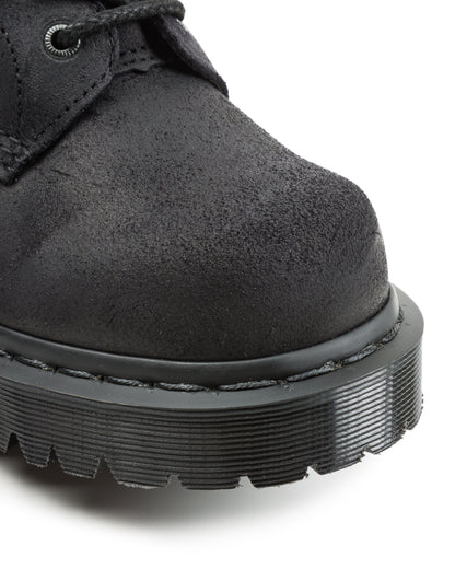 Dr. Martens 1460 Made in England Lace Up Boots - Black Waxy Commander - Standard & Strange