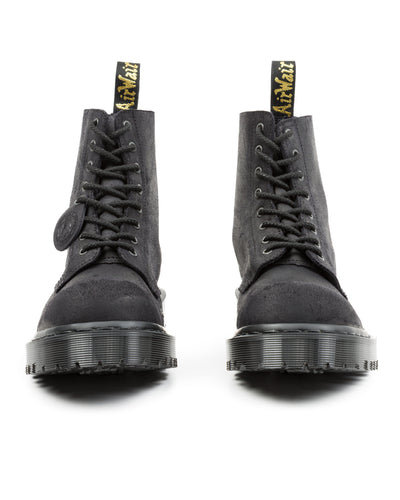Dr. Martens 1460 Made in England Lace Up Boots - Black Waxy Commander - Standard & Strange