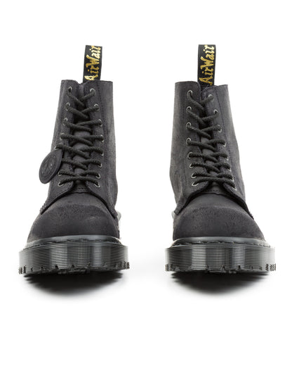 Dr. Martens 1460 Made in England Lace Up Boots - Black Waxy Commander - Standard & Strange