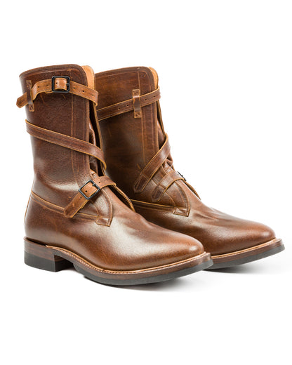 Eastman Leather Clothing Tanker Boots - Havana Burnished Roughout - Standard & Strange