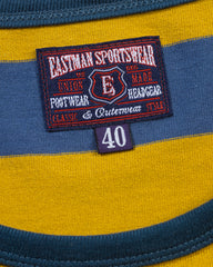 Eastman Leather Clothing 40's Biker Hoop Tee - Mustard & Blue - Standard & Strange