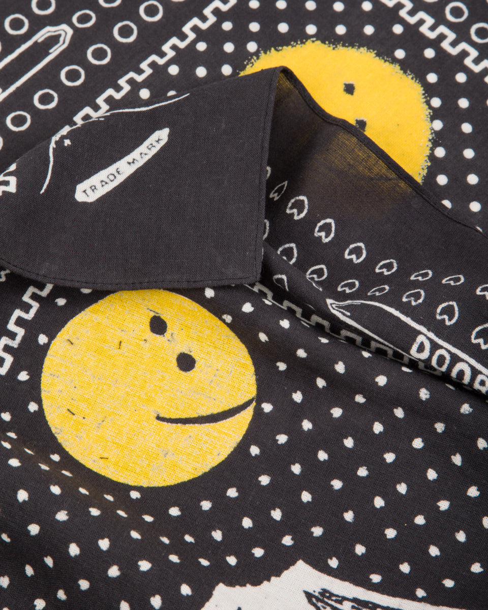 Kapital Fastcolor Selvedge Bandanna (Mirrored Fuji PROFILE RAINBOWY) - Black - Standard & Strange