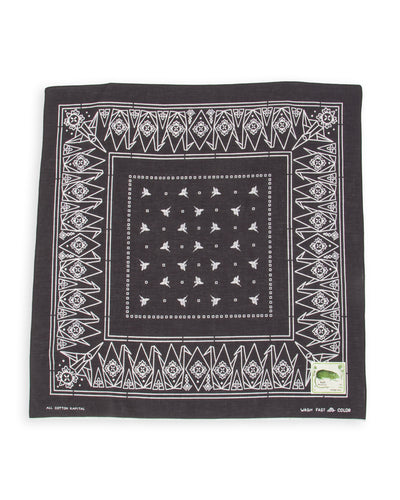Kapital Fastcolor Selvedge Bandanna (ORIGAMI) - Black - Standard & Strange