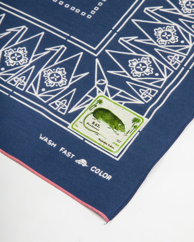 Kapital Fastcolor Selvedge Bandanna (ORIGAMI) - Navy - Standard & Strange