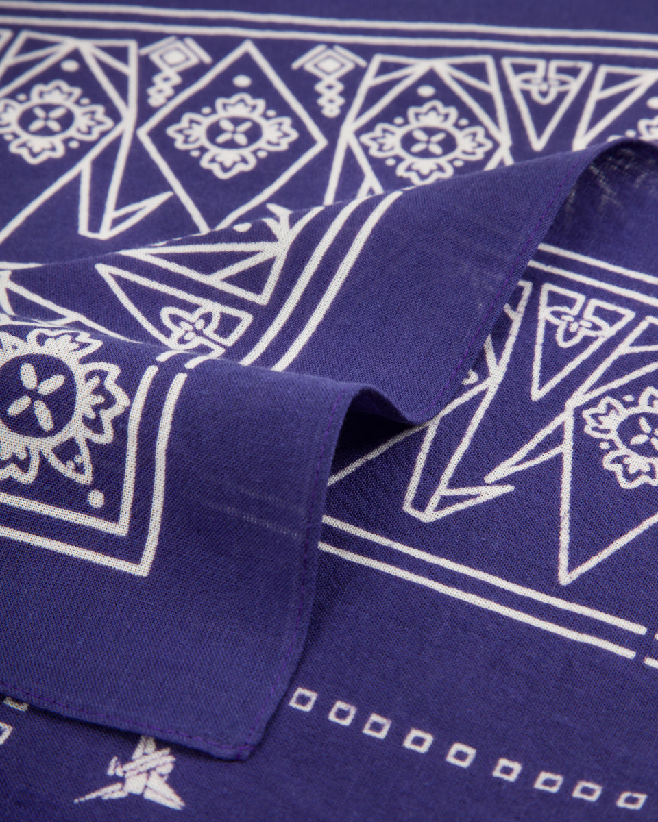 Kapital Fastcolor Selvedge Bandanna (ORIGAMI) - Purple - Standard & Strange