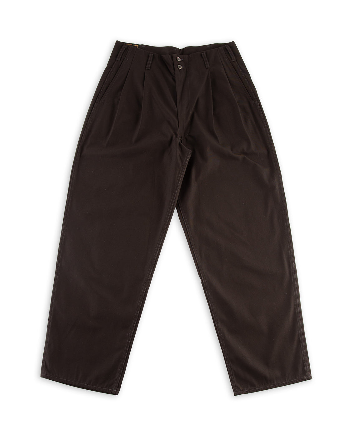 Fauves Peg Top Pant - Black Gabardine - Standard & Strange