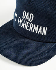 The Real McCoy's Five Panel Corduroy Cap / #1 Fishing Dad - Navy - Standard & Strange