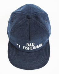 The Real McCoy's Five Panel Corduroy Cap / #1 Fishing Dad - Navy - Standard & Strange