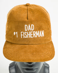 The Real McCoy's Five Panel Corduroy Cap / #1 Fishing Dad - Mustard - Standard & Strange