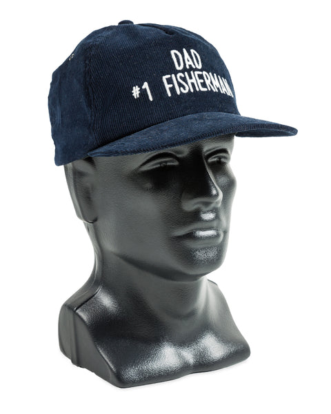 The Real McCoy's Five Panel Corduroy Cap / #1 Fishing Dad - Navy - Standard & Strange