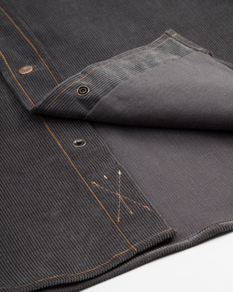 Indigofera Ryman Shirt - Steel Grey Corduroy - Standard & Strange