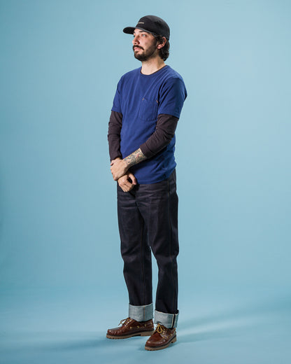 Freenote 9oz Pocket Tee - Navy - Standard & Strange