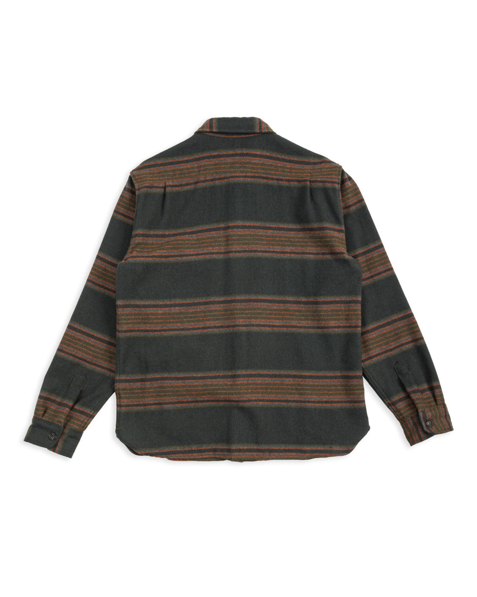 Freenote Alta Overshirt - Black Stripe Wool - Standard & Strange