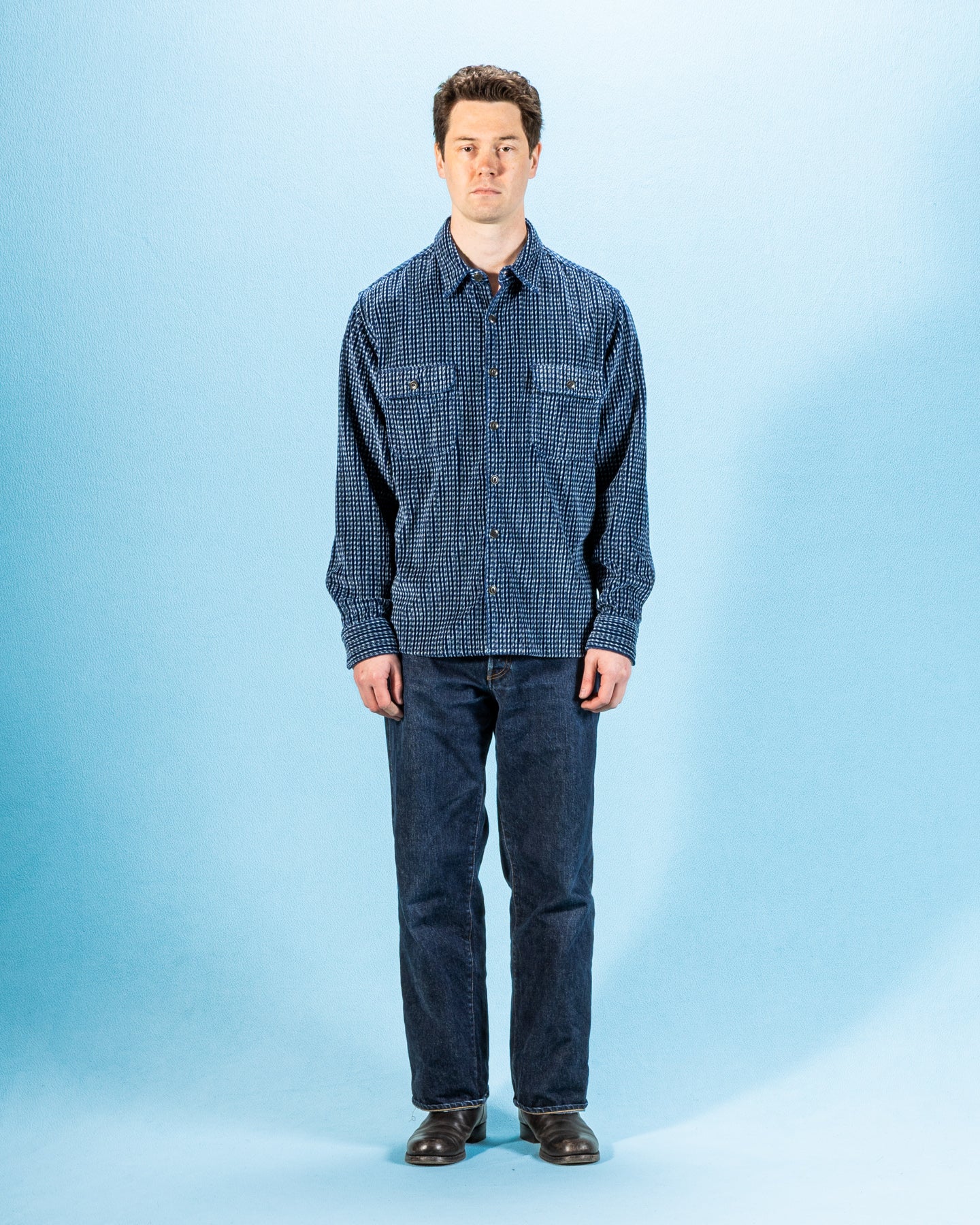 Freenote Benson Shirt - Indigo Corduroy - Standard & Strange