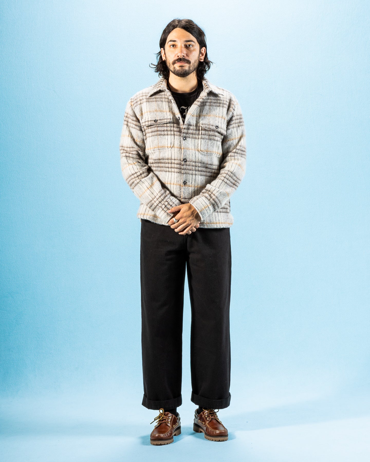 Freenote Benson Shirt - Smoke Plaid - Standard & Strange