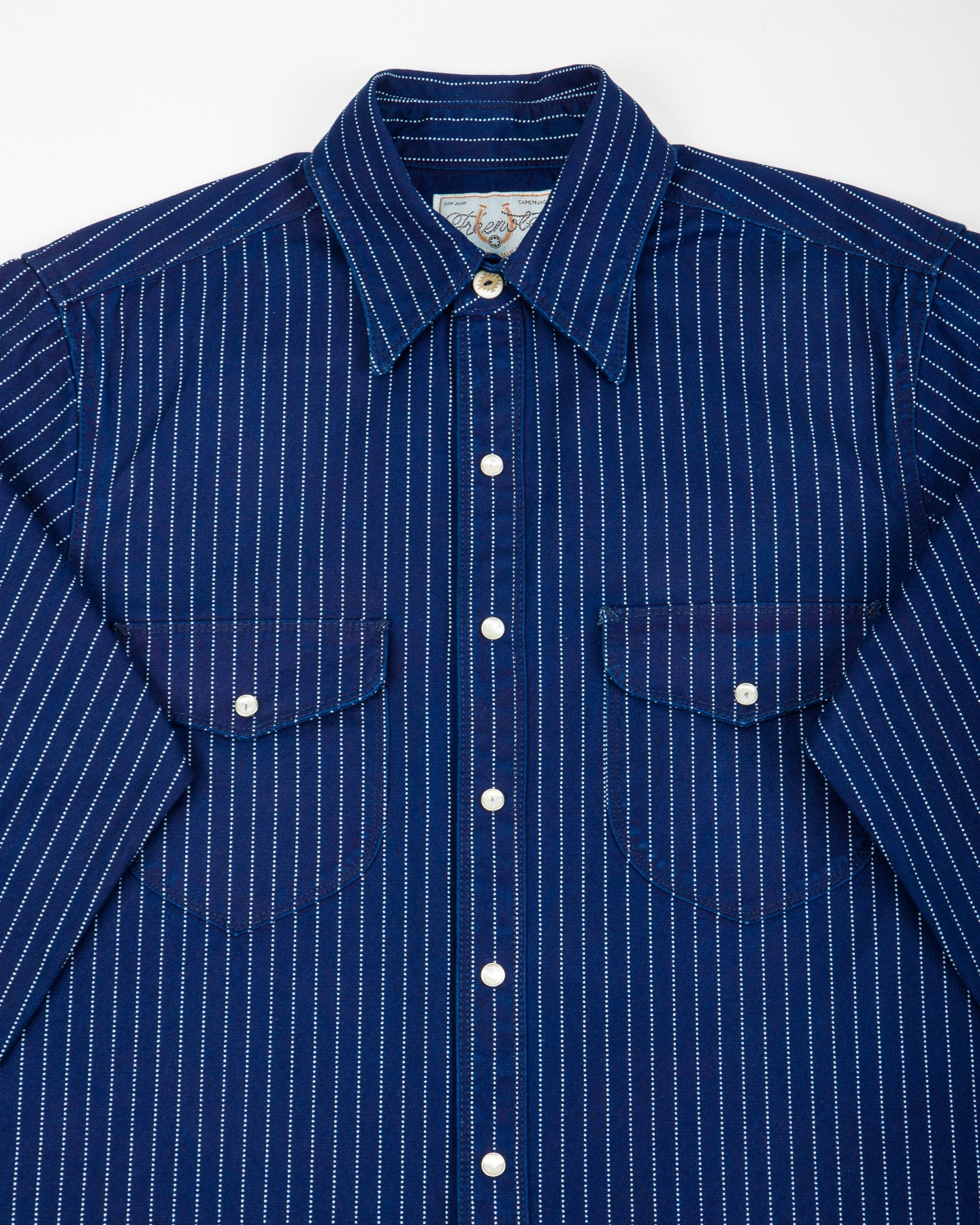 Freenote Bodie Shirt - Indigo Wabash Stripe - Standard & Strange