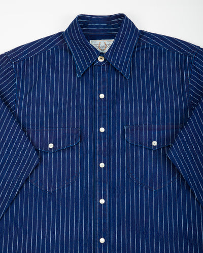 Freenote Bodie Shirt - Indigo Wabash Stripe - Standard & Strange