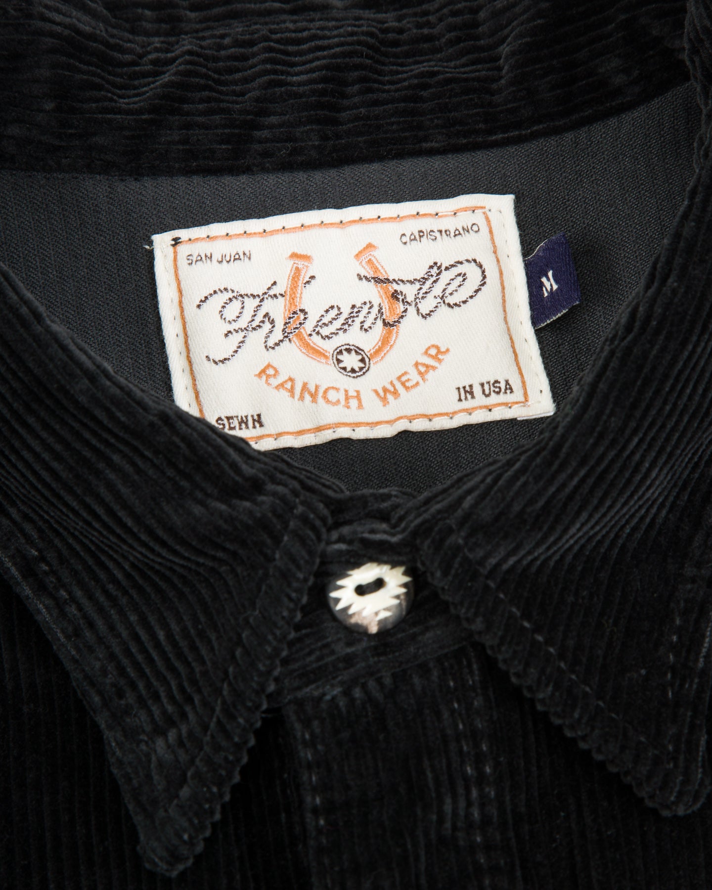 STANDARD CALIFORNIA  RHC別注 CORDUROYSHIRT Calico Western Shirt - Black Corduroy – Standard & Strange