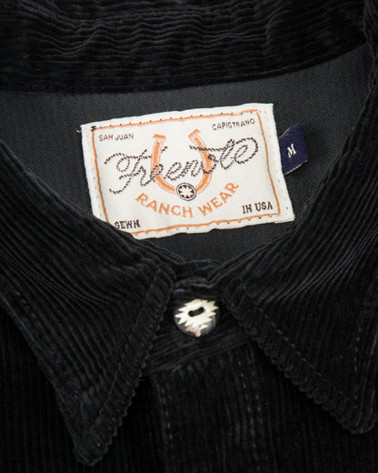 Freenote Calico Western Shirt - Black Corduroy - Standard & Strange