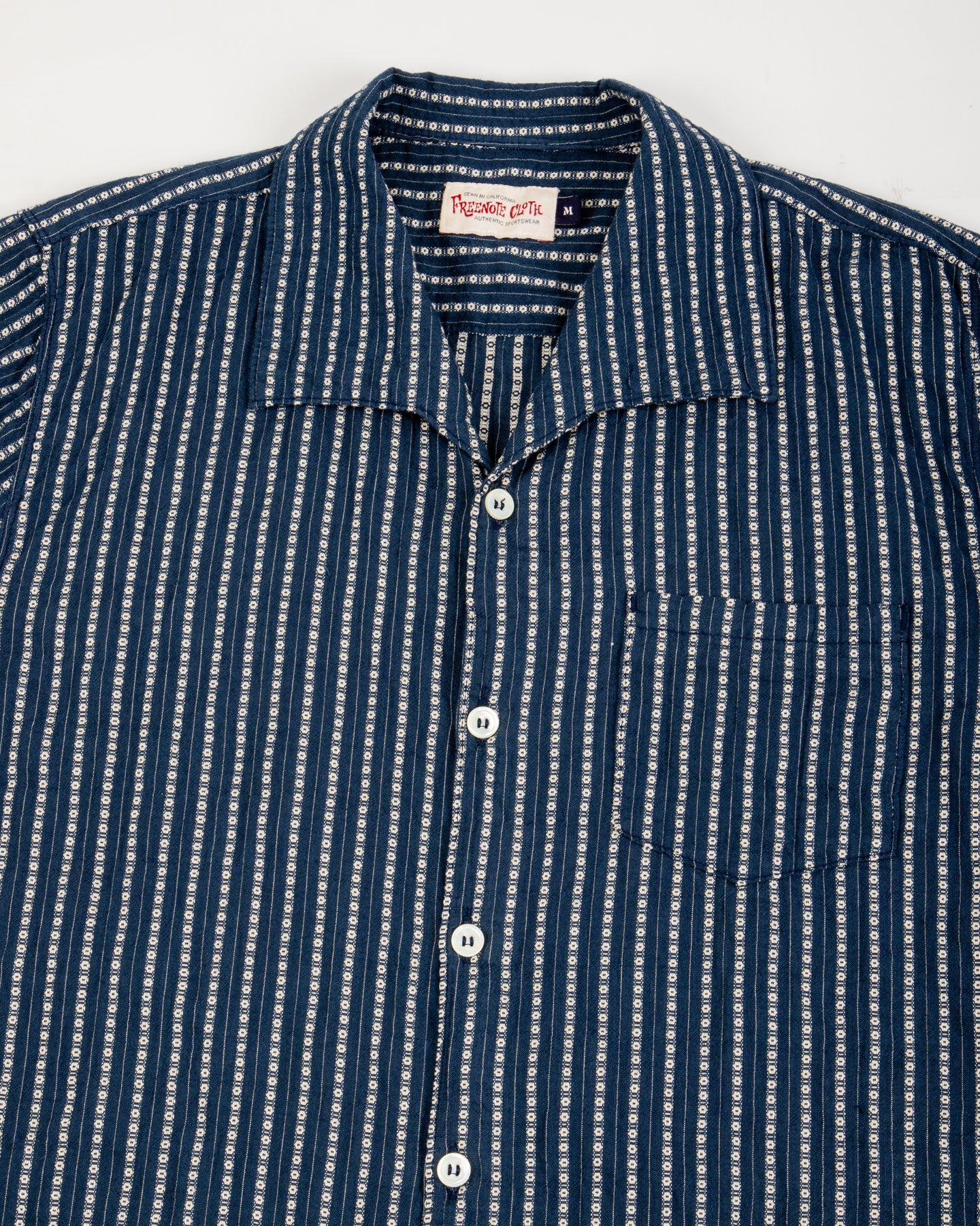 Freenote Cayucos S/S Shirt - Jacquard Navy - Standard & Strange