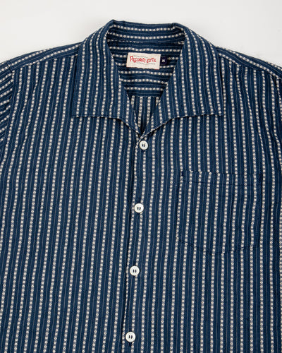Freenote Cayucos S/S Shirt - Jacquard Navy - Standard & Strange