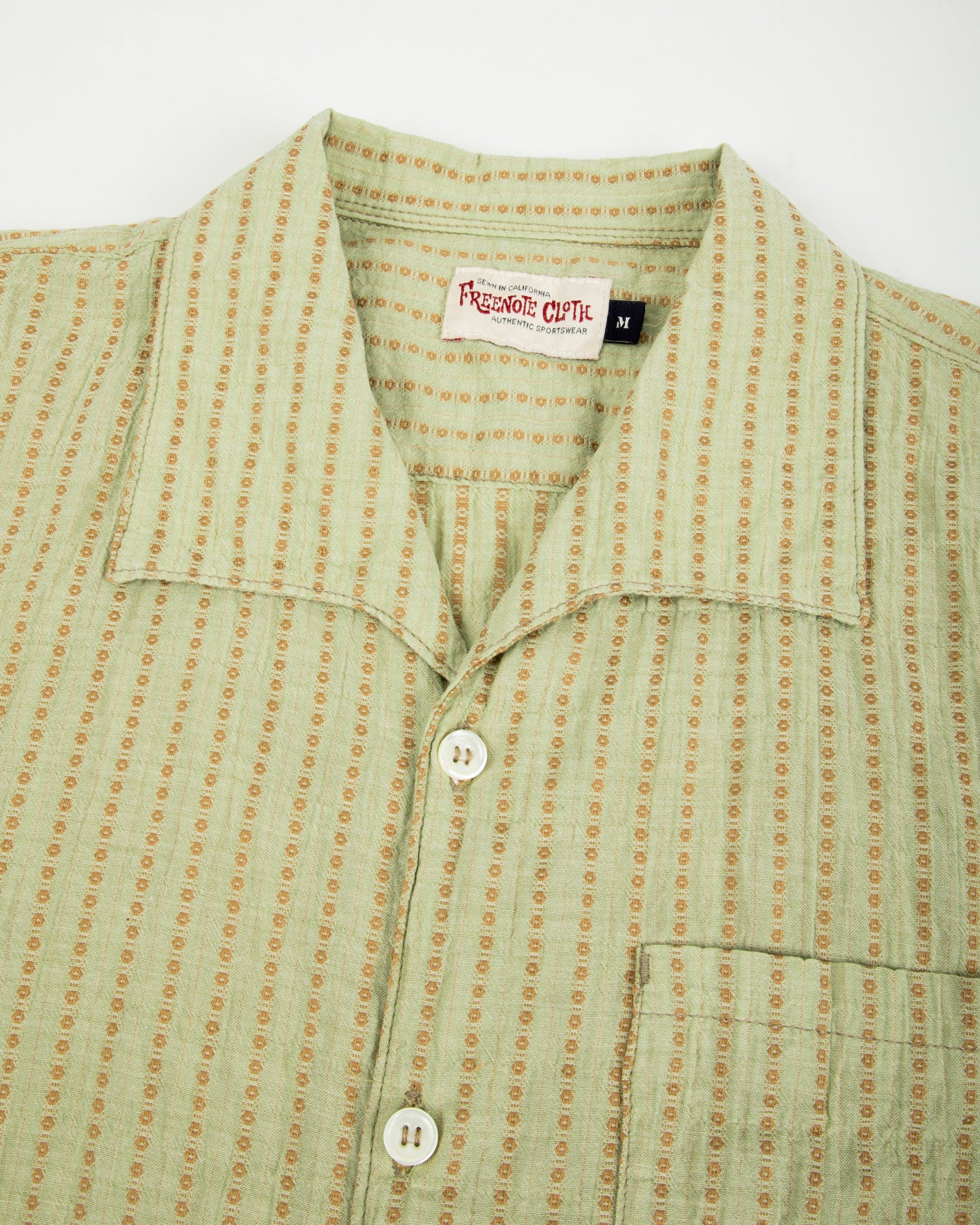 Freenote Cayucos S/S Shirt - Jacquard Sage - Standard & Strange